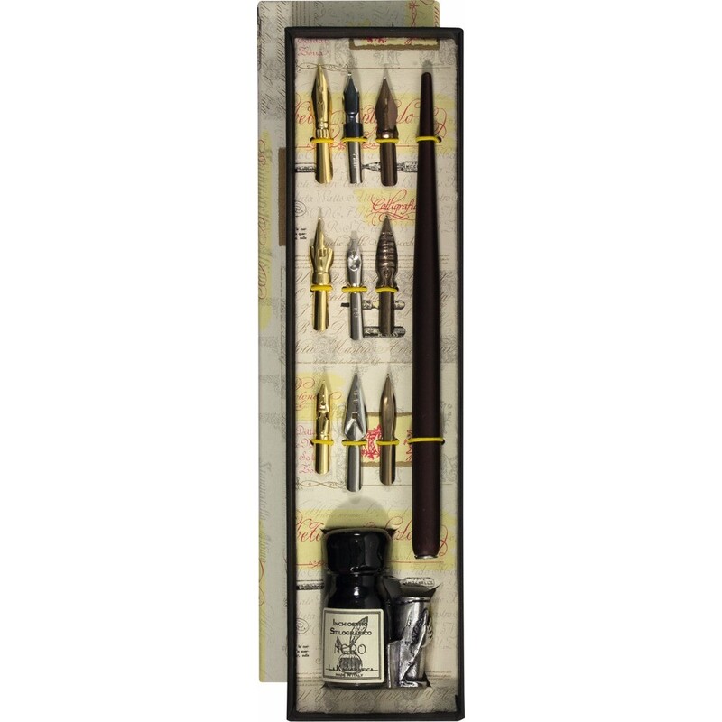 Kalligraphie-Set, 9 Federspitzen