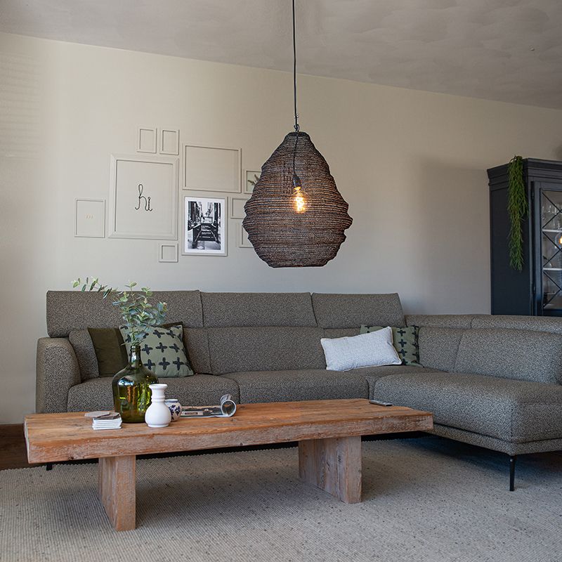 Oosterse hanglamp zwart 45 cm - Nidum L