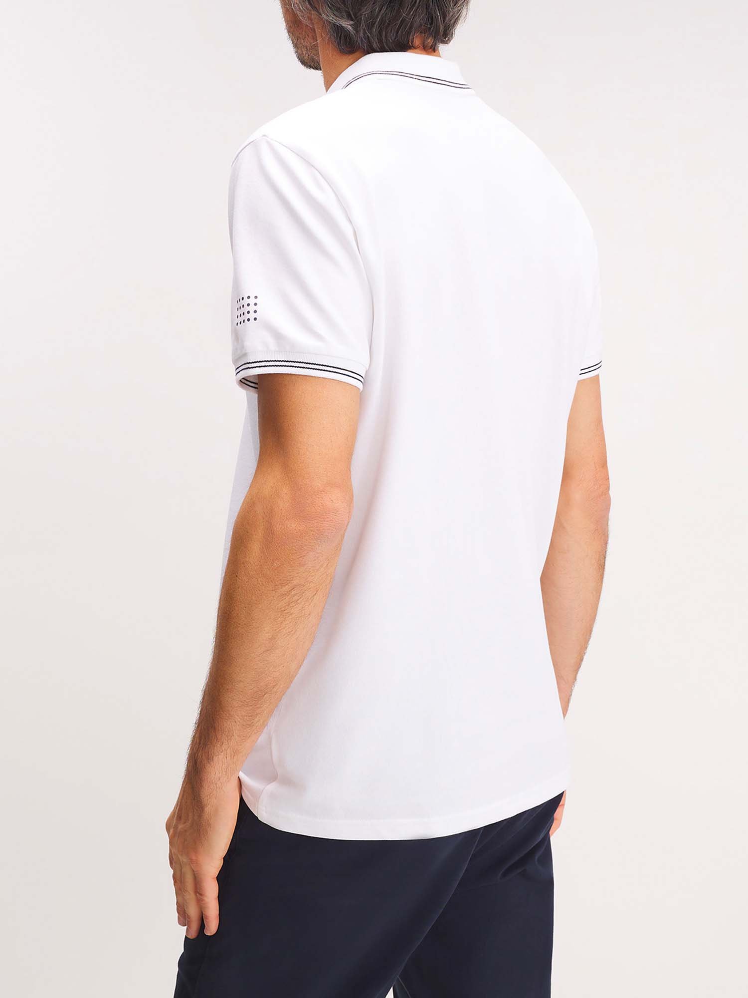 Polo Homme Séchage Rapide Stretch Blanc