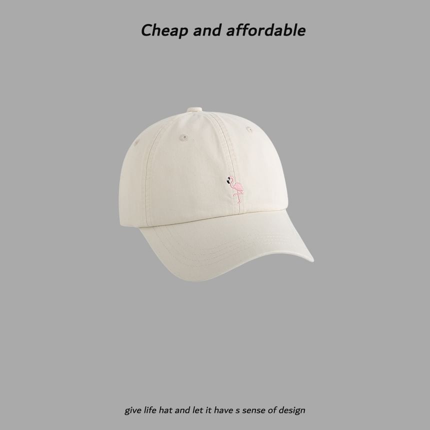 Alpha Kiss - Baseballpet met flamingo-borduursel