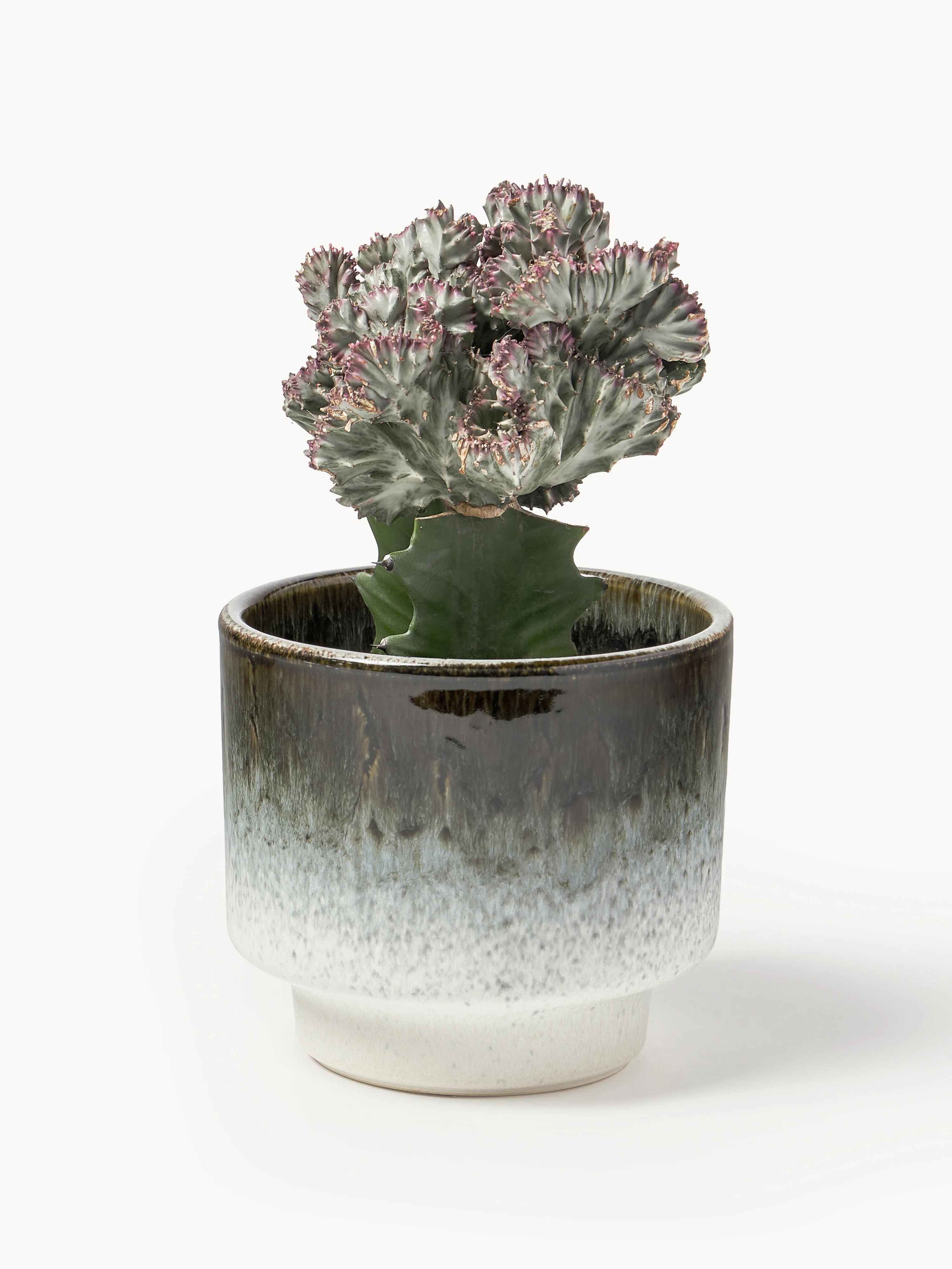 Geglazuurde plantenpot Solis, H 11 cm