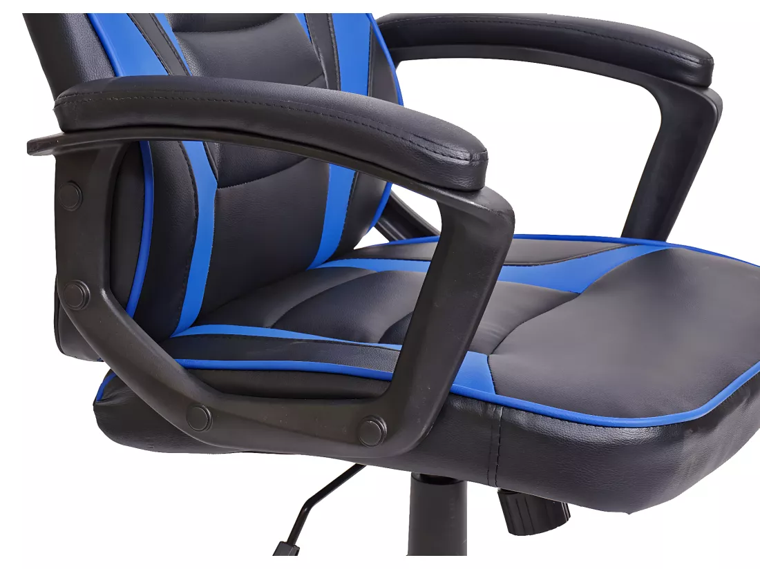 Chaise de bureau MCW-F59, noir-bleu