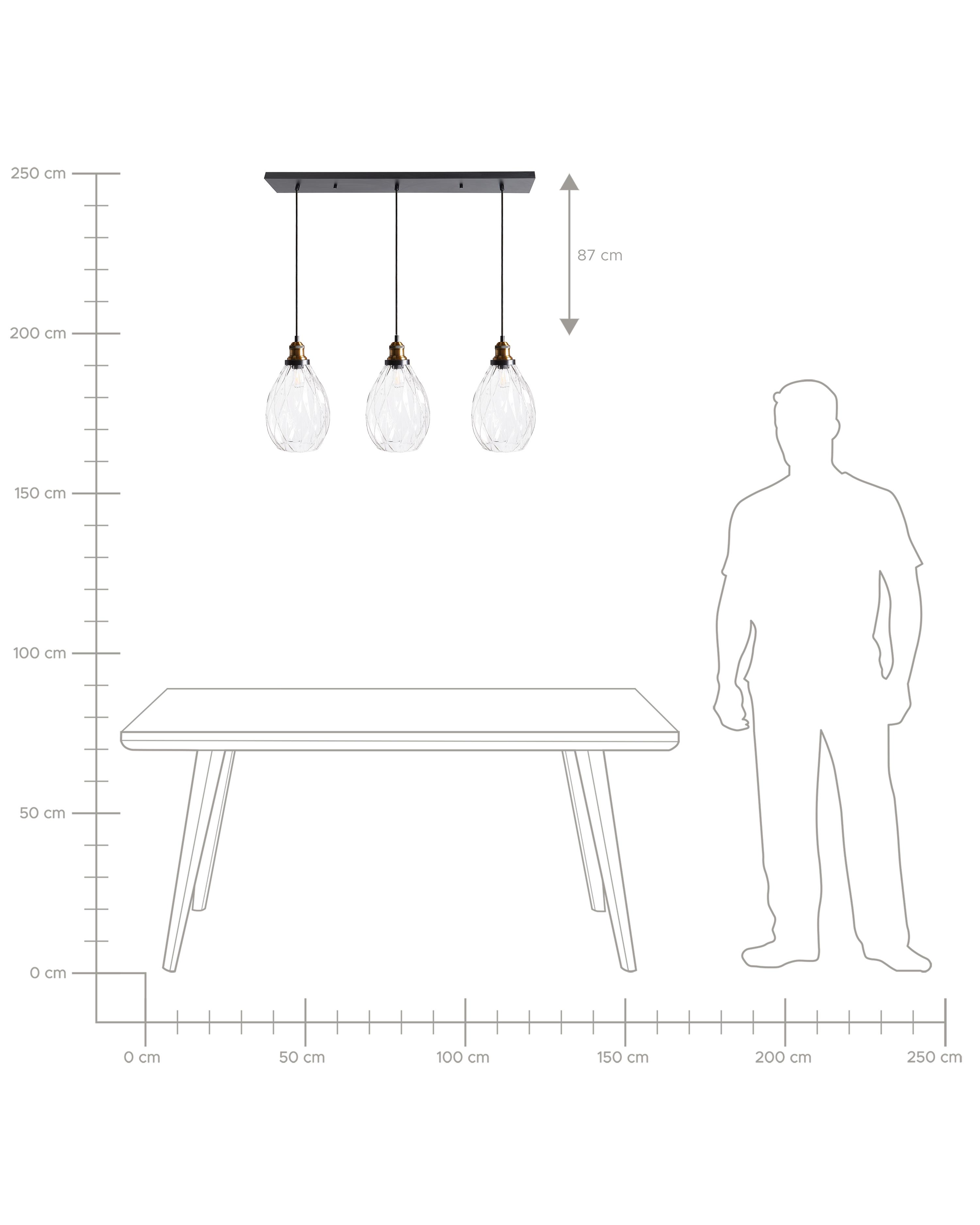 Hanglamp COOSA Glas Transparant