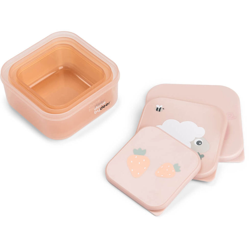 Køb DonebyDeer Pudder Snack boks Sæt 3 stk. Tiny farm