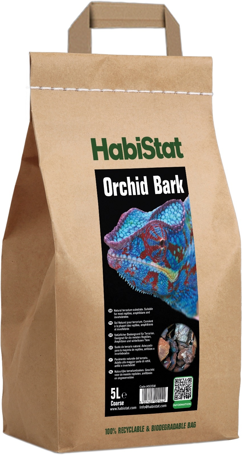 Habistat Terrarium Substraat Orchideen Schors Grof 5L