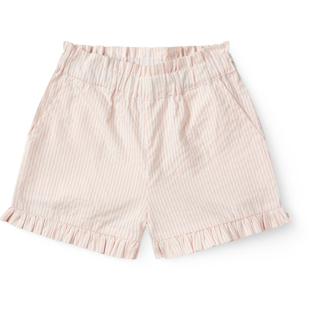 Køb COPENHAGEN COLORS Dusty Rose W Cream Stripe Seersucker Girly Shorts