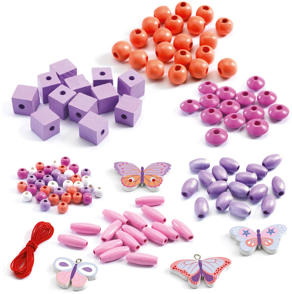 PERLES BOIS - PAPILLONS