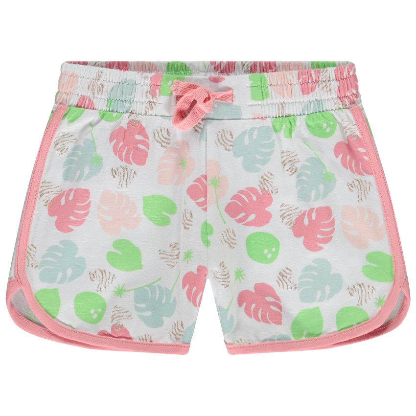Short de sport imprimé fantaisie pour fille - Blanc