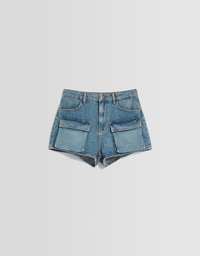 bermudas cargo de jeans