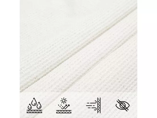 Voile d'ombrage 160 g/m² Blanc 4x7 m PEHD