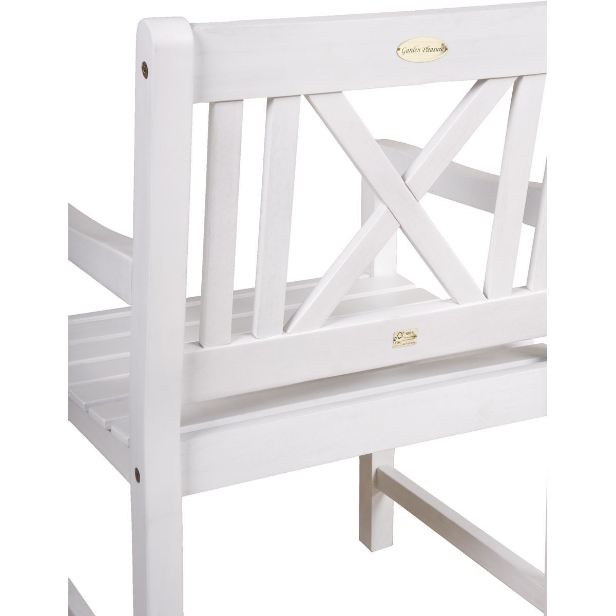 Armlehnstuhl MALMA -white-washed - Eukalyptus massiv