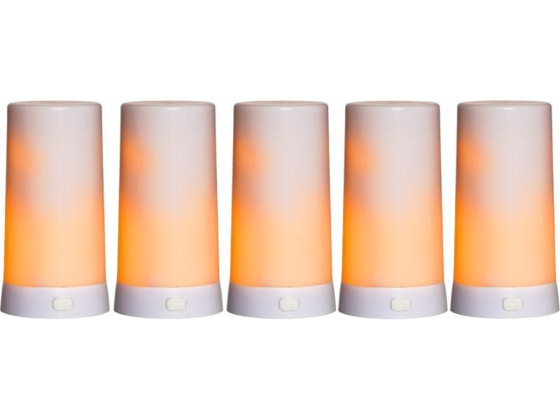 Star Trading LED-Kerzen Set Candle Diner Ø6.8 x 13 cm, Weis Erweiterungsset zum Starterset