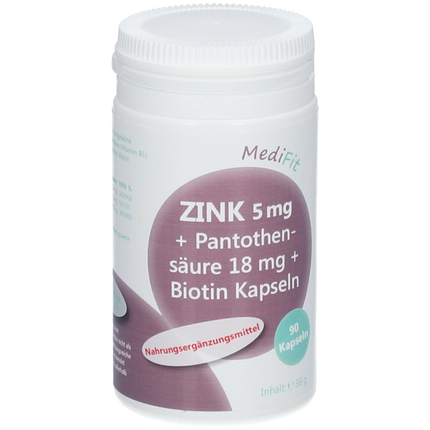 MediFit Zink 5 mg + Pantothensäure + Biotin