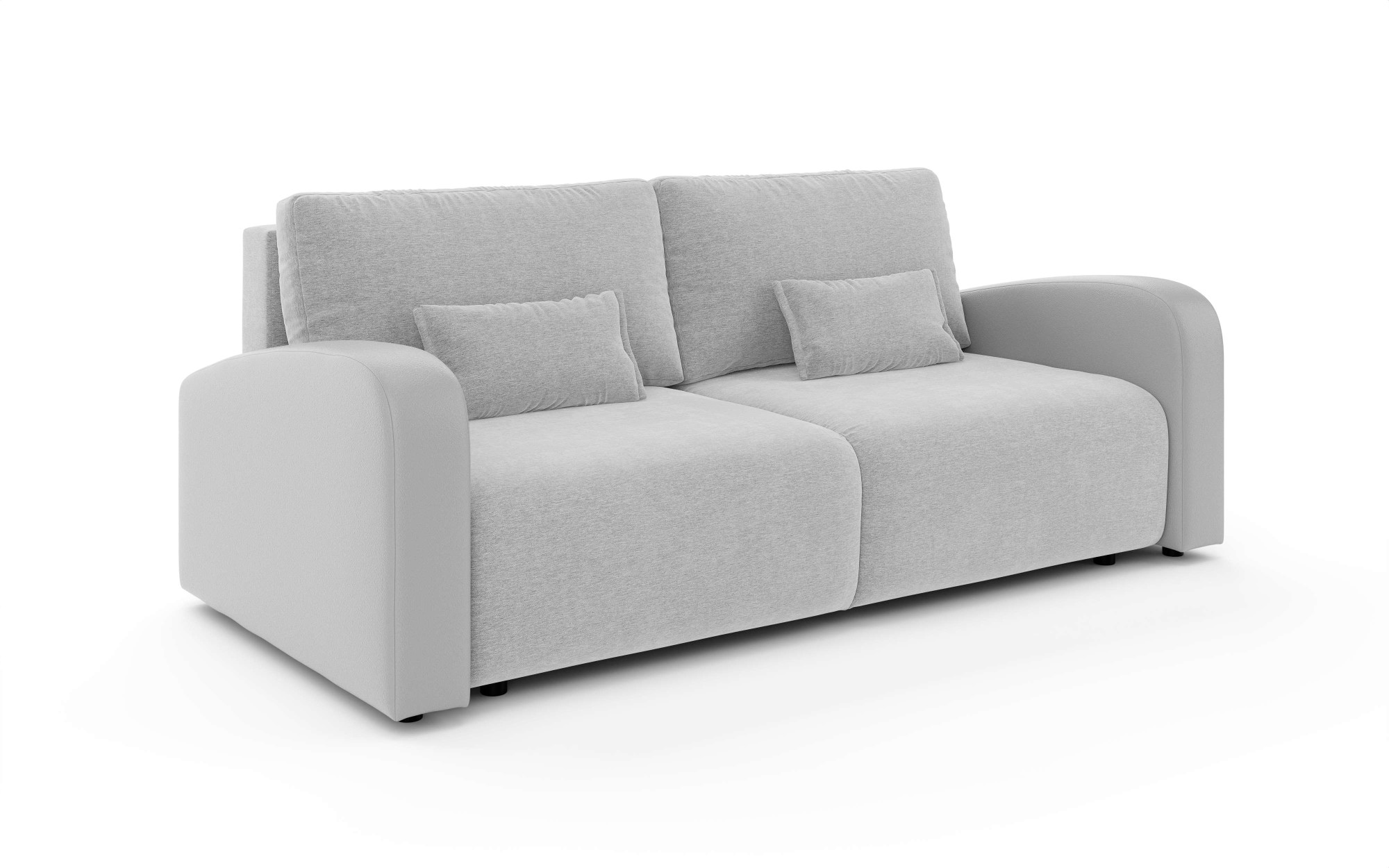 GOODproduct 3-Sitzer »JIGGS wahlweise Schlafsofa mit Bettkasten, Masse B/H/T: 228/96/110 cm« Sofa mit Wellenunterfederung, enthält 2 Rückenkissen und 2 Zierkissen