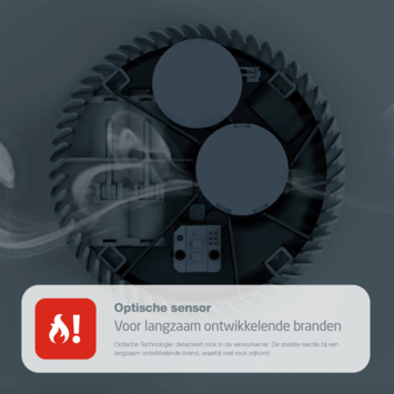 FireAngel optische rookmelder met noodverlichting en vervangbare batterijen (levensduur 10 jaar)
