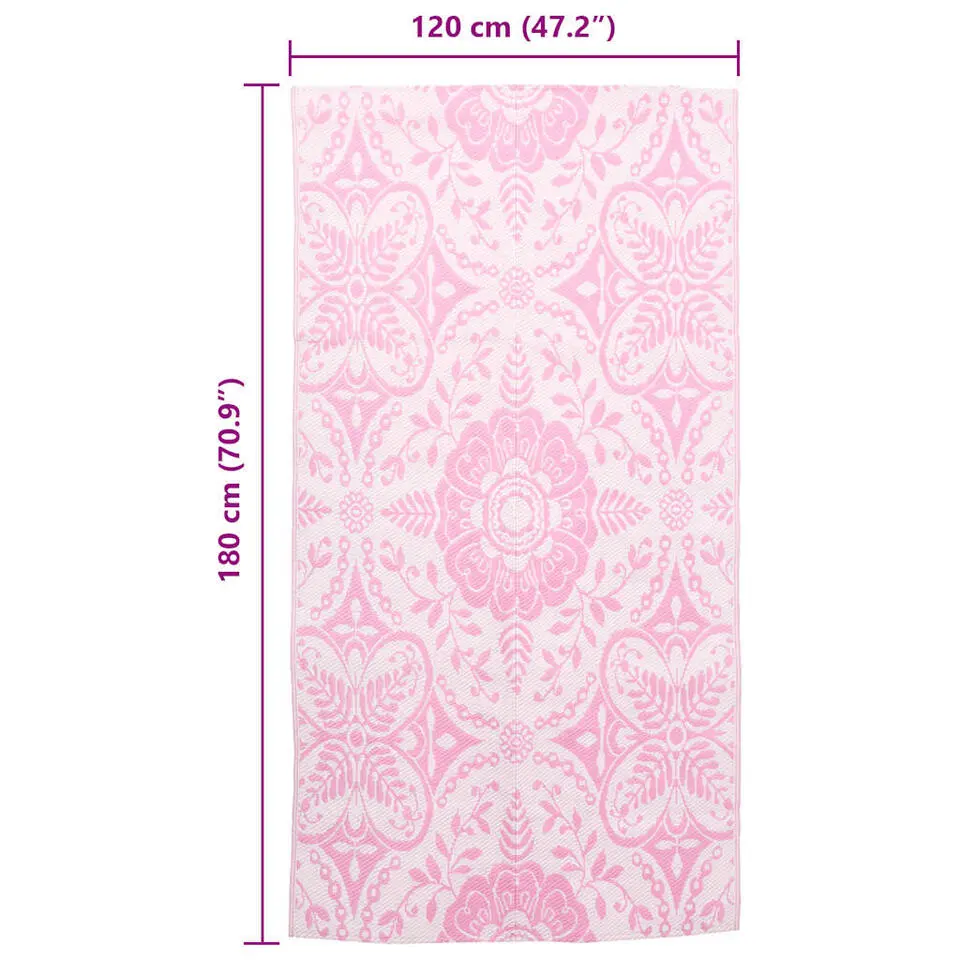 vidaXL - Tuinkleed - Roze - Polyetheen - 120 x 180 cm