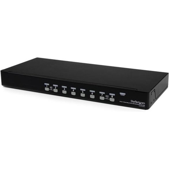 StarTech.com Switch KVM USB VGA à 8 ports avec OSD - Commutateur écran clavier souris à montage en rack 1U