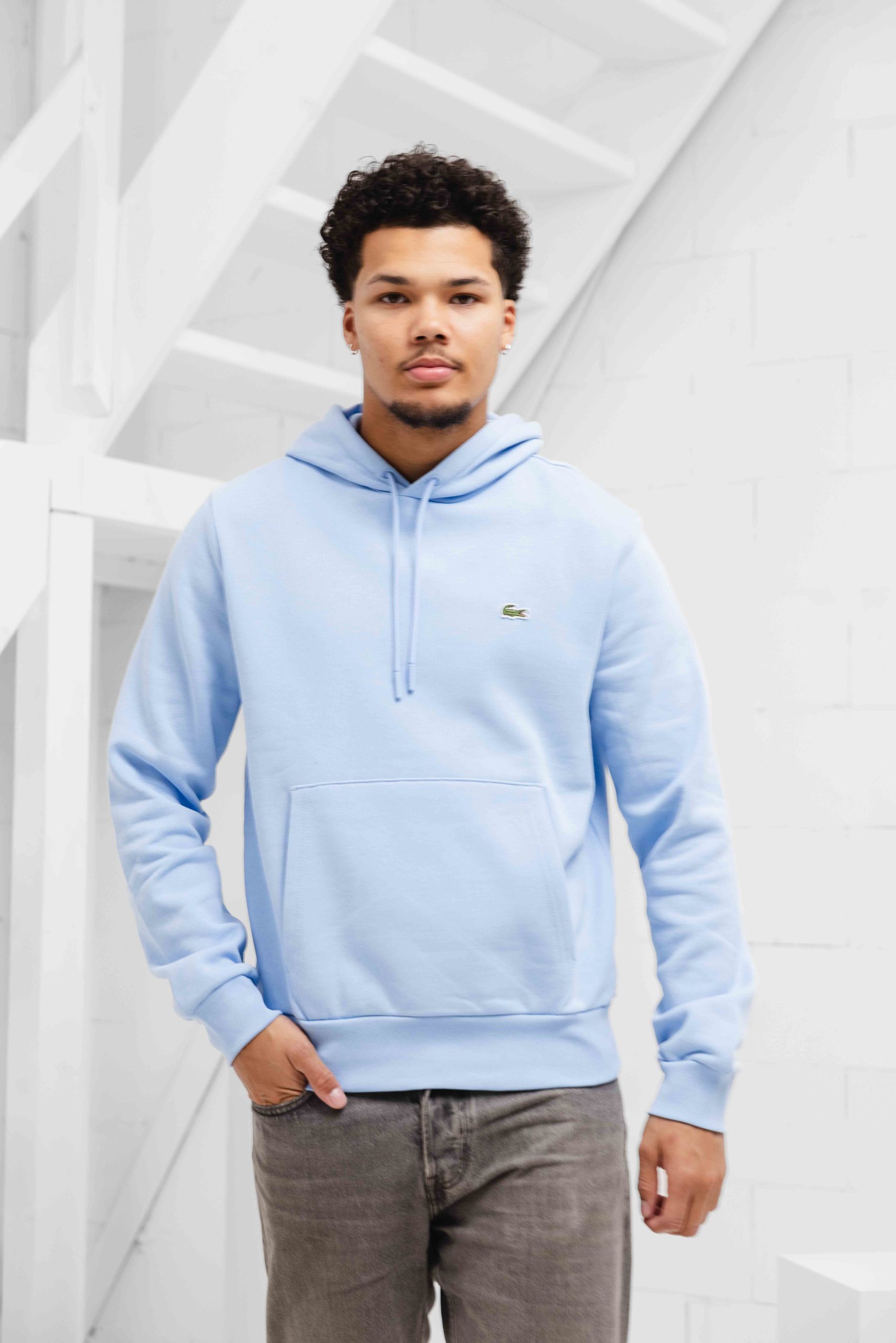 Lacoste Fleece Hoodie Heren Lichtblauw