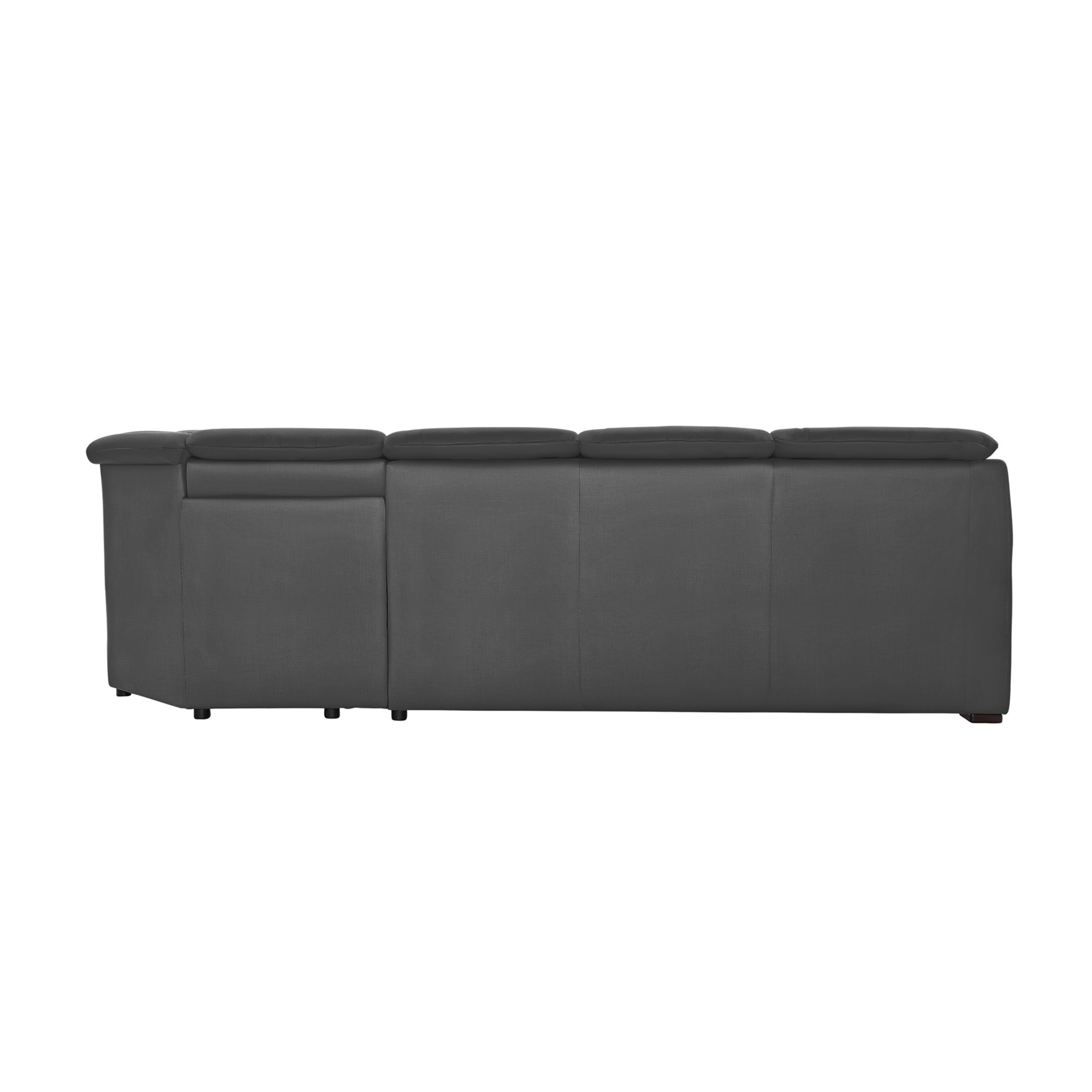 polsterpower Ecksofa - Miro grau - Basismodell - rechts