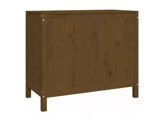 Boîte à linge Marron miel 88,5x44x76 Bois massif de pin