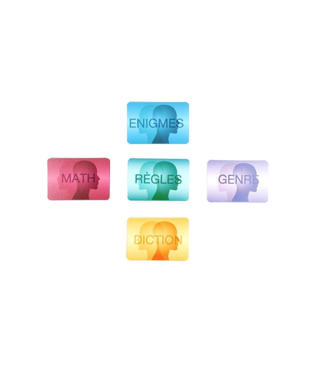 Paris Prix - Jeu De 60 Cartes casse Tête 9cm Multicolore