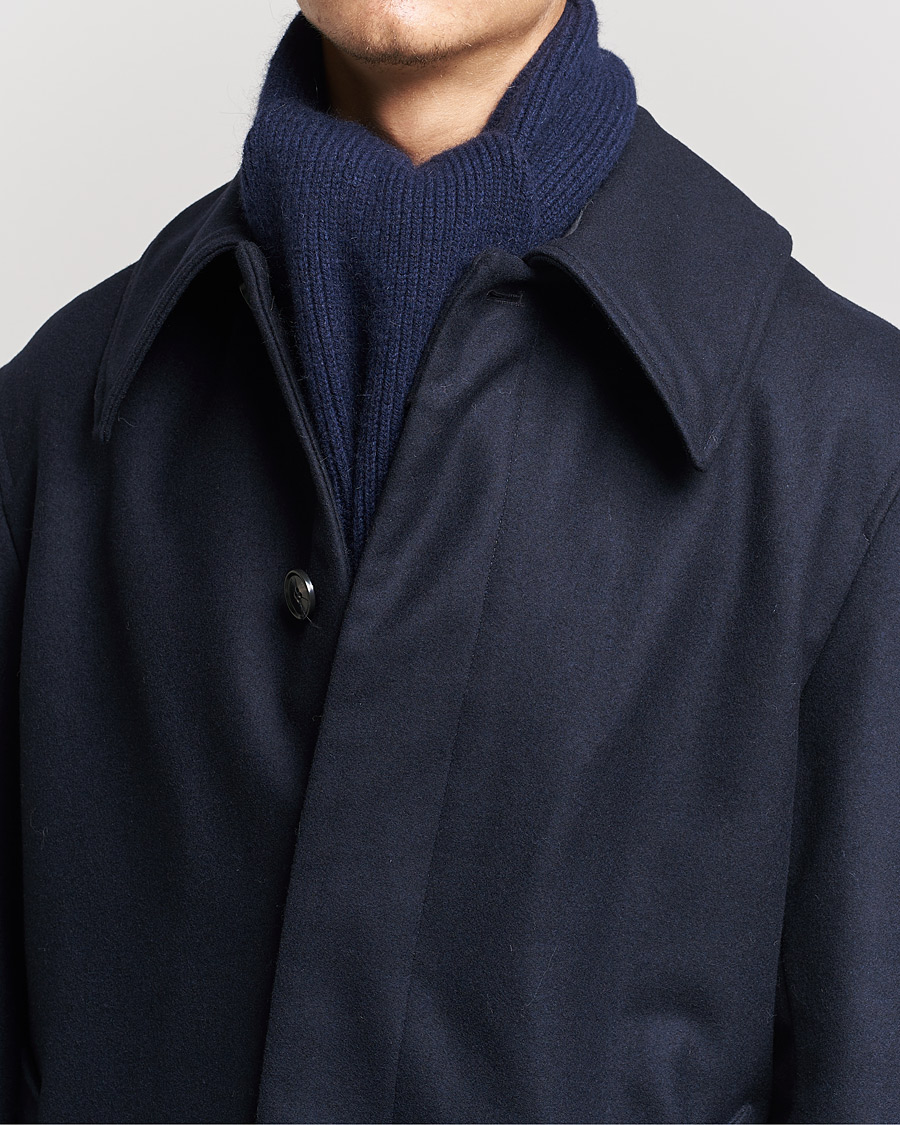 Le Bonnet Lambswool/Caregora Scarf Midnight