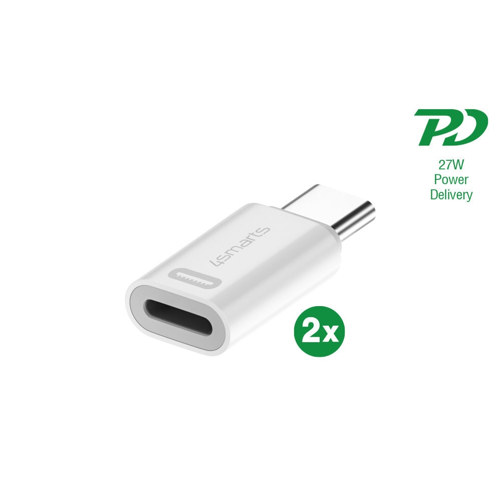 4smarts USB-Adapter »Adapter Lightning auf USB-C PD 27W« USB-C zu Lightning