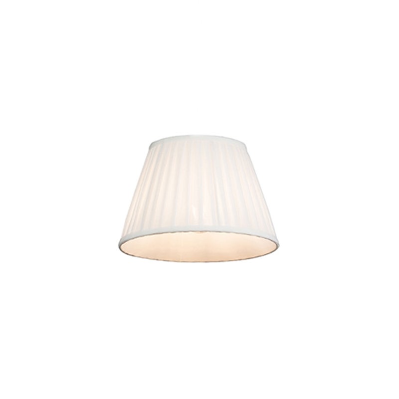 Geplooide lampenkap, wit, 25 / 16,5 cm