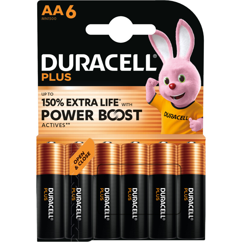 Duracell Plus AA-alkaline batterijen MN1500