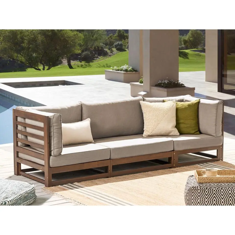 TRANI - Loungebank 3-zits - Bruin - Acaciahout