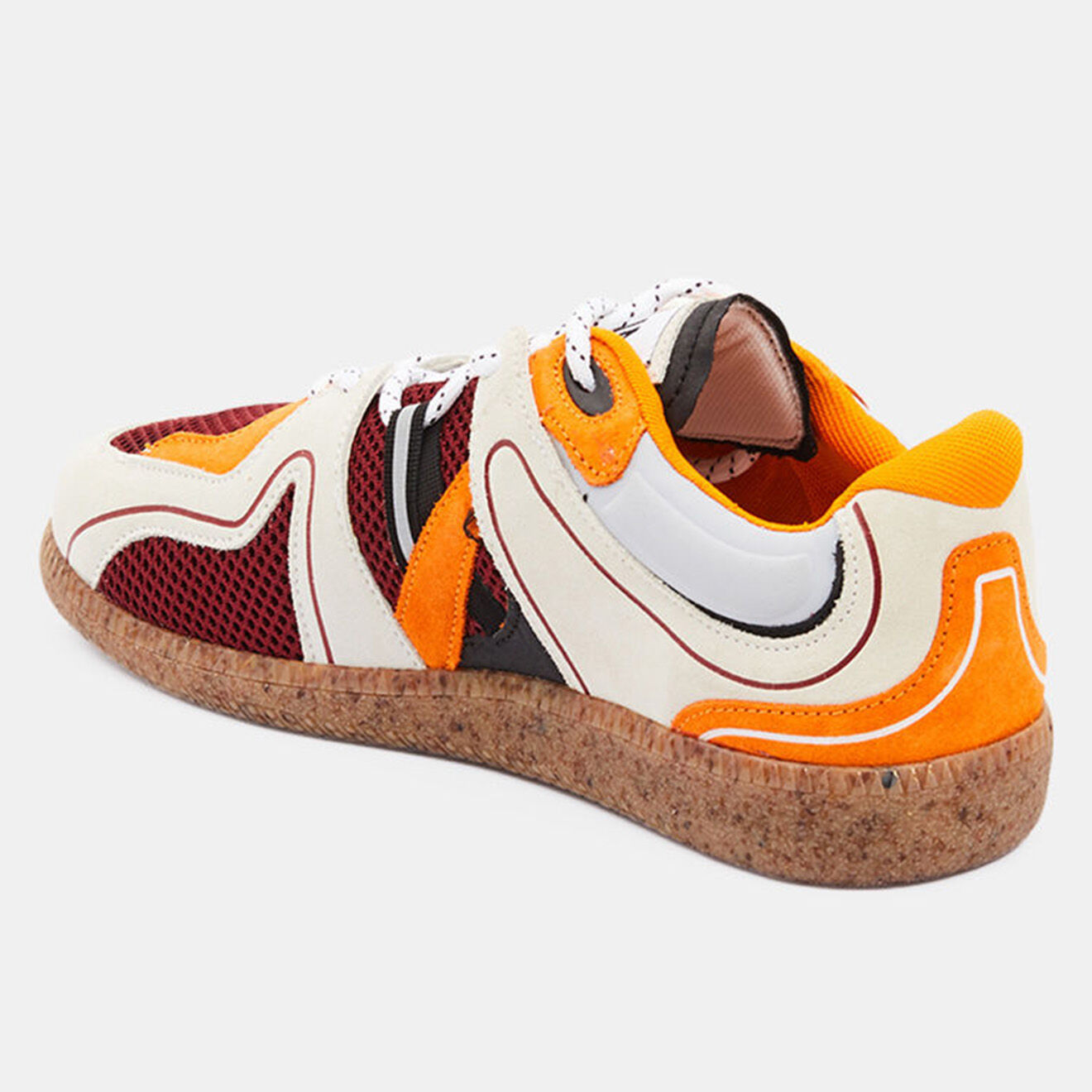 Ganni Sneakers en Cuir & Textile retro orange/blanc/rouge