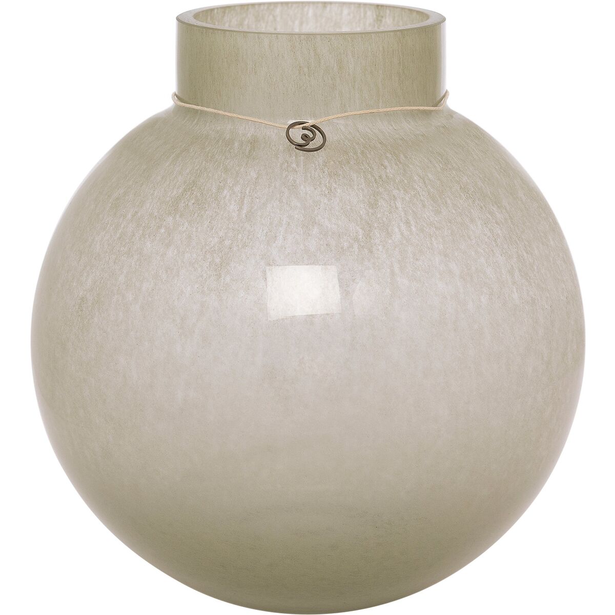 Glassvase rund 22 cm, Ø21, grønn