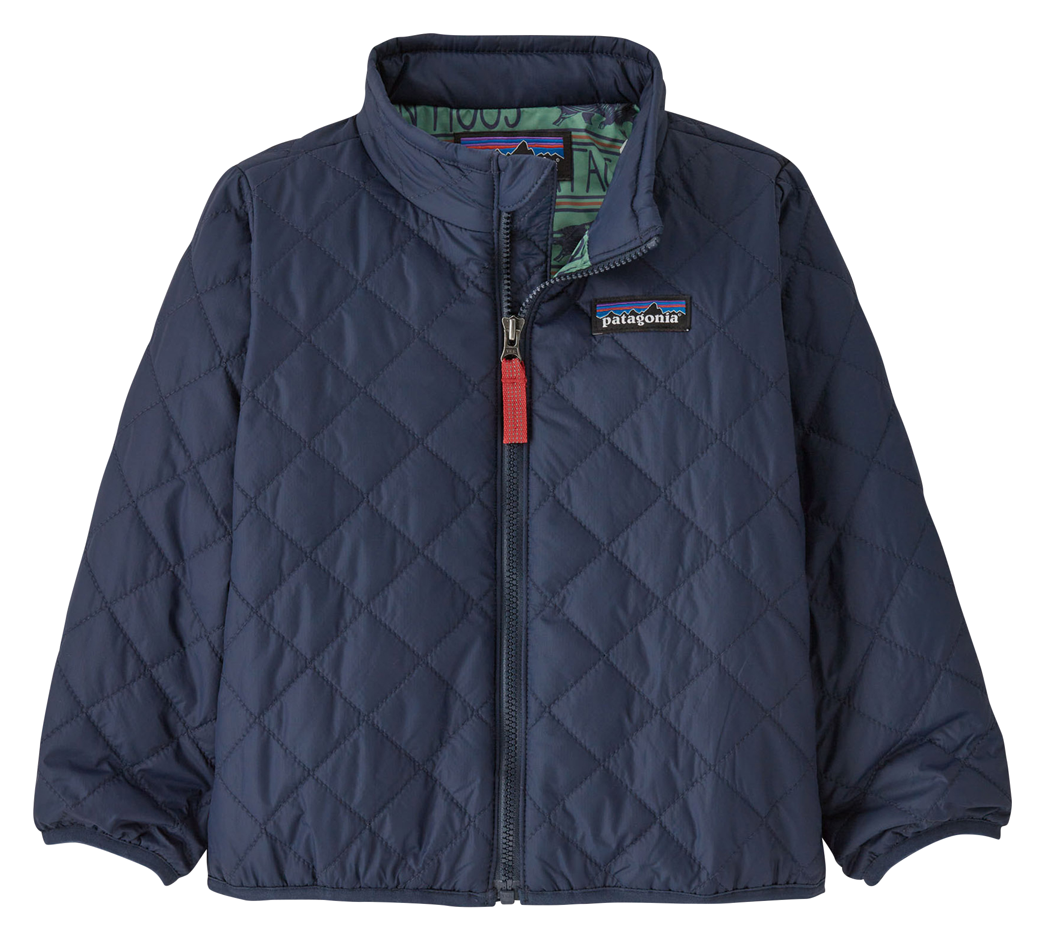 NANO PUFF - Veste droite col montant en fibres recyclées | Bleu