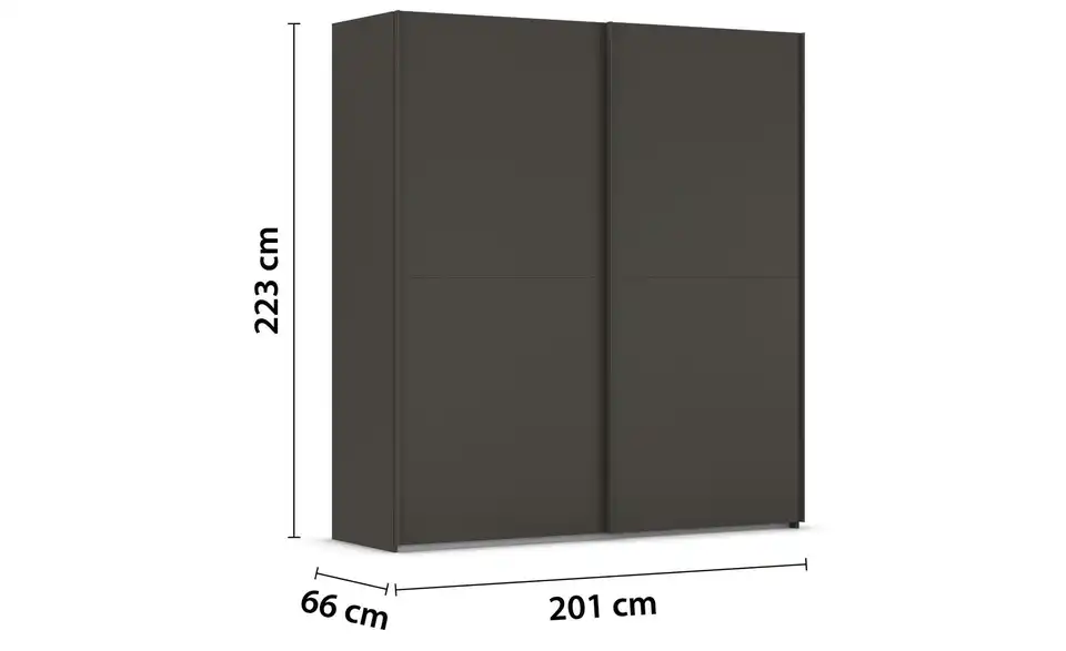 Schwebetürenschrank Fifty 201 cm 2 Stück