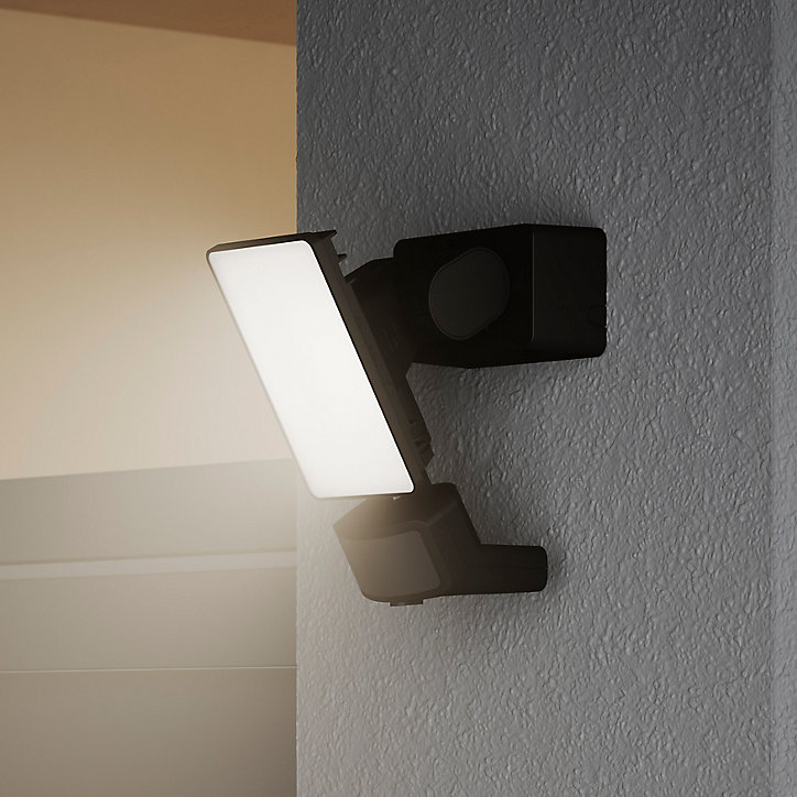 Projecteur LED à détection Davern 1000lm 10W IP65 GoodHome noir
