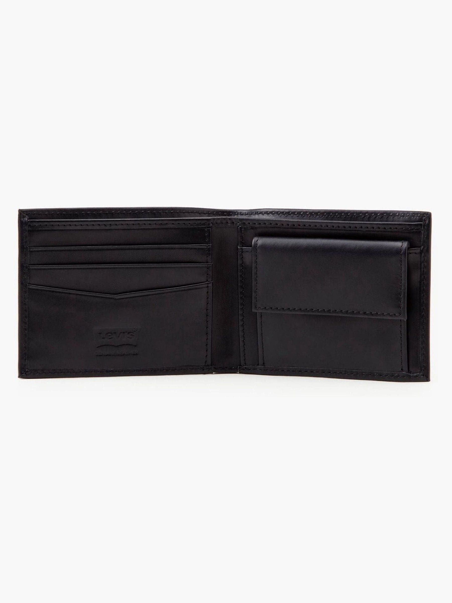 Zwart - Levi's® leren portemonnee