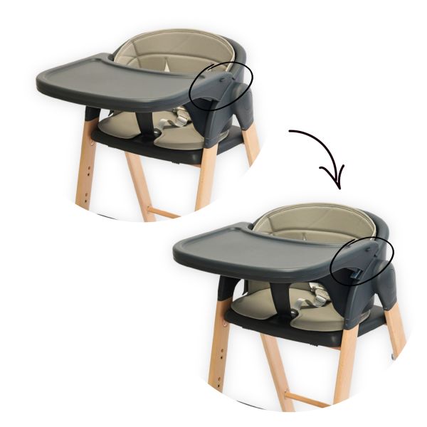 Bo Jungle Grow With Me High Chair - Shady Grey