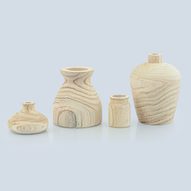 Vase boule en Paulownia