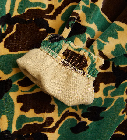 Mini Rodini Bluse - Velour - Camo -  Grøn