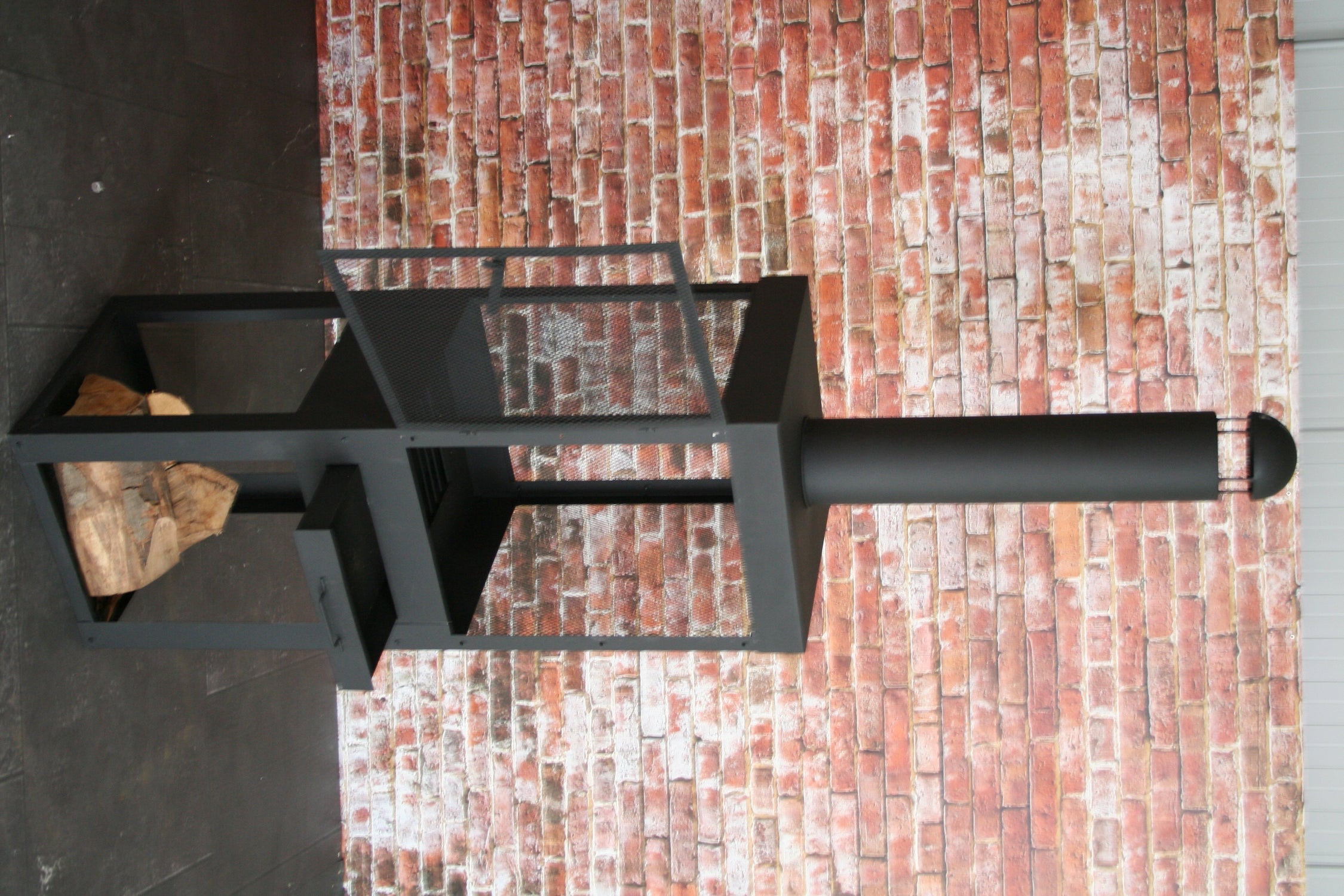 SenS-Line vuurhaard zwart 47 x 44 x 200 cm