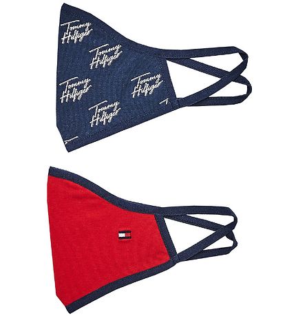 Tommy Hilfiger Mundbind - 2-pak - Navy/R?d