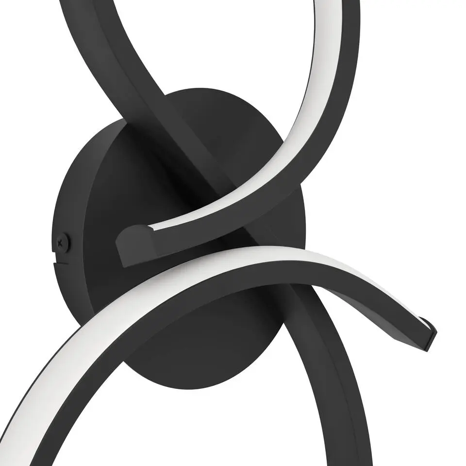 EGLO Serpins Wandlamp - LED - 40 cm - Zwart/Wit