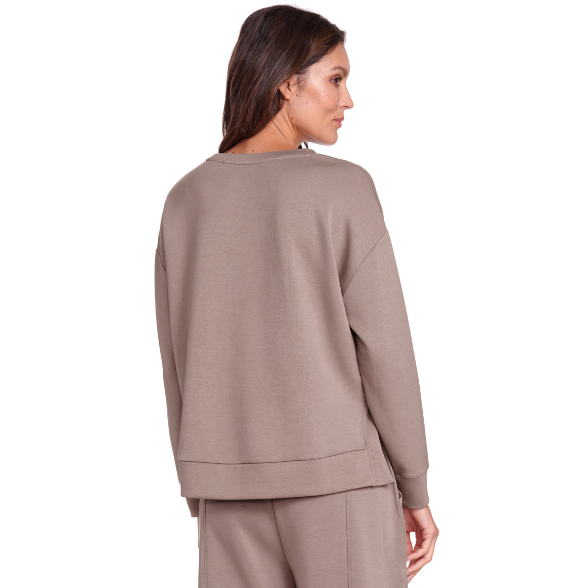 Gina Benotti Damen Sweatshirt aus Modal-Mix hellbraun