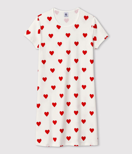Chemise de nuit cœur fille en coton