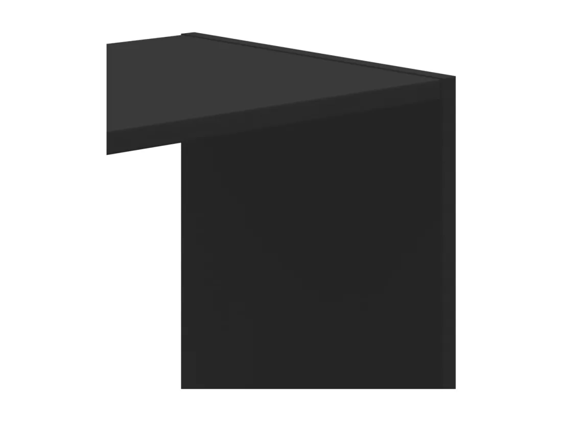 Bibliothèque noir 68,5x32x68,5 cm bois d'ingénierie