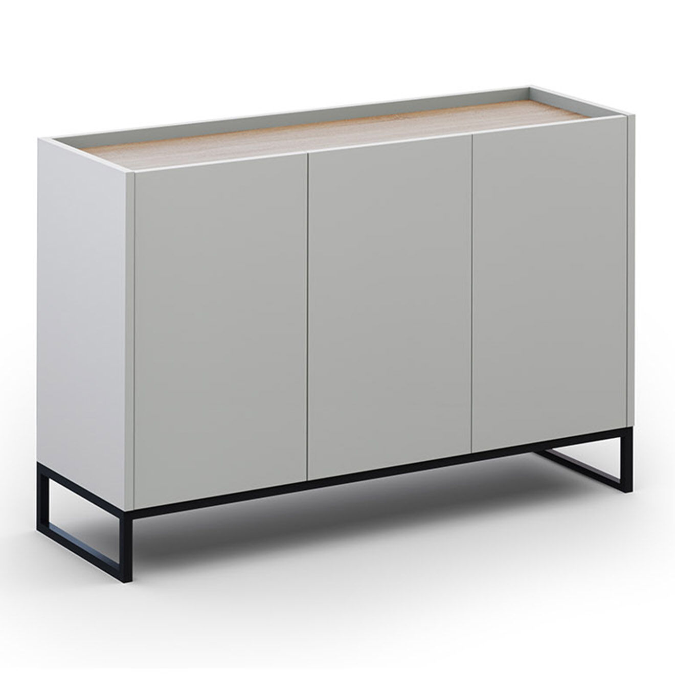 Windsor & Co Commode Helene chêne naturel/gris clair - 120x40x80 cm