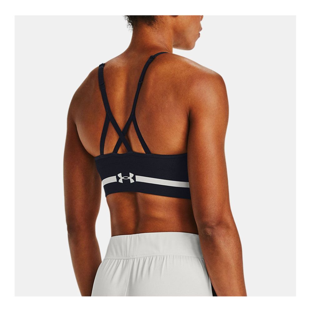 Under Armour SEAMLESS LOW LONG - Brassière Femme noir