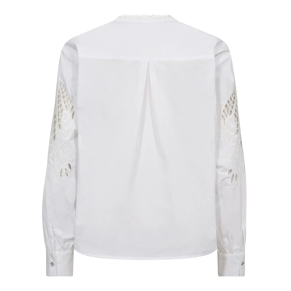 Co´Couture Kellisecc Lace Cut V-Shirt 35551