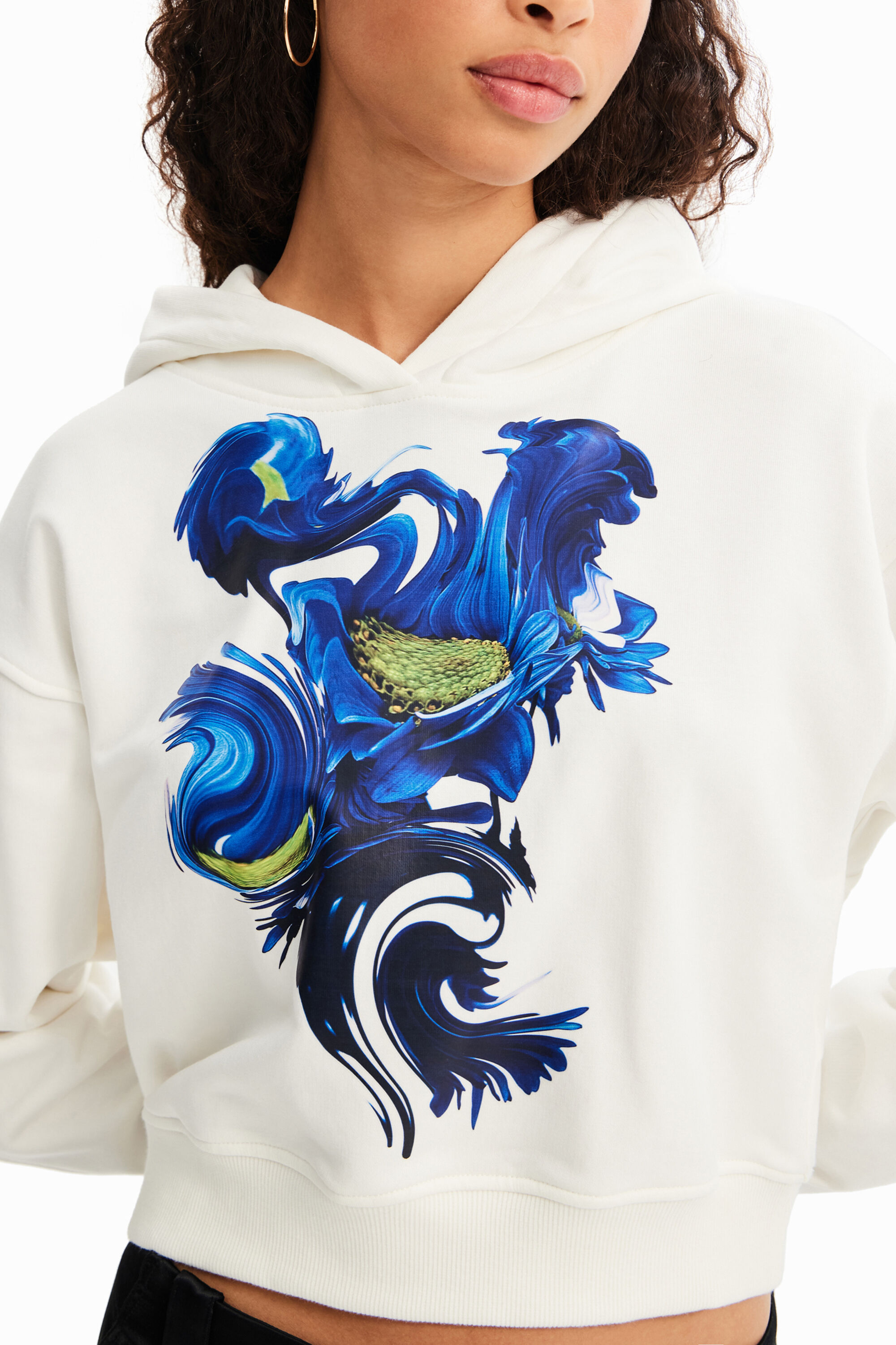 Sudadera corta capucha arty