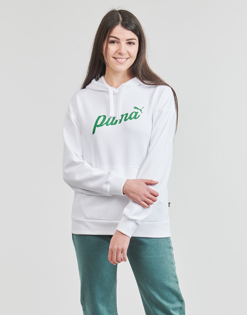 Puma - ESS+ BLOSSOM SCRIPT HOODIE TR - Blanc